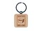 Schrodinger's Cat Wanted Dead and Alive Engraved Wood Square Keychain Tag Charm